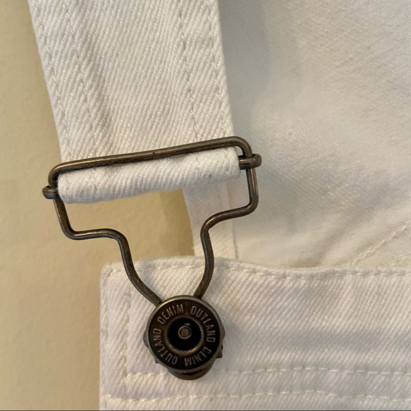 Outland White 99% Sustainable Denim Overalls Size S NWOT- similar to Aritzia TNA - Picture 5 of 11